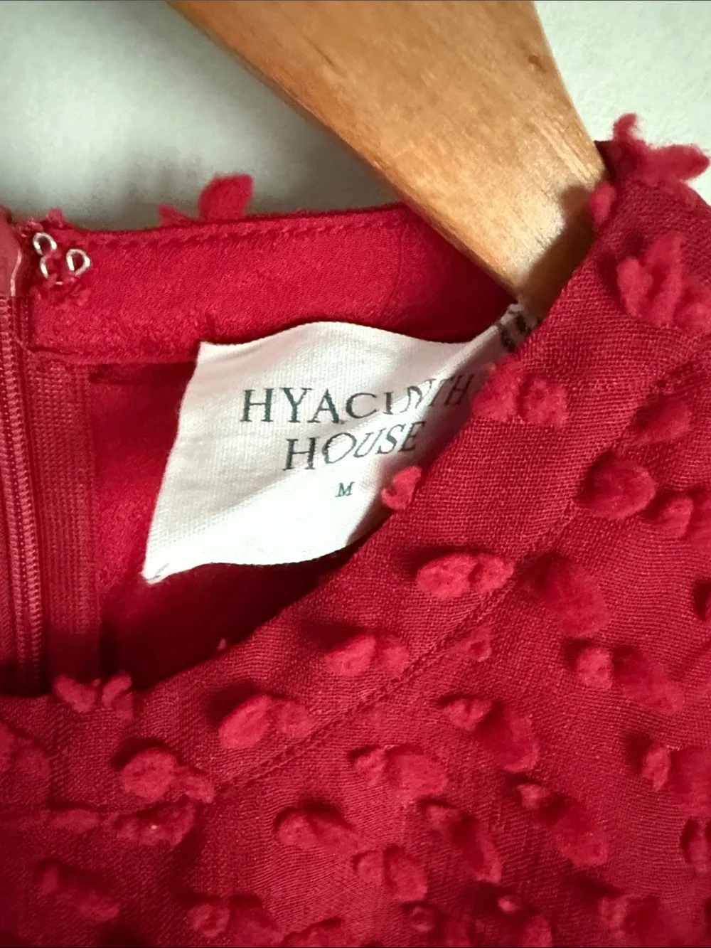 Tuckernuck Hyacinth House Harriet Red Textured Long Sleeve Blouse Medium